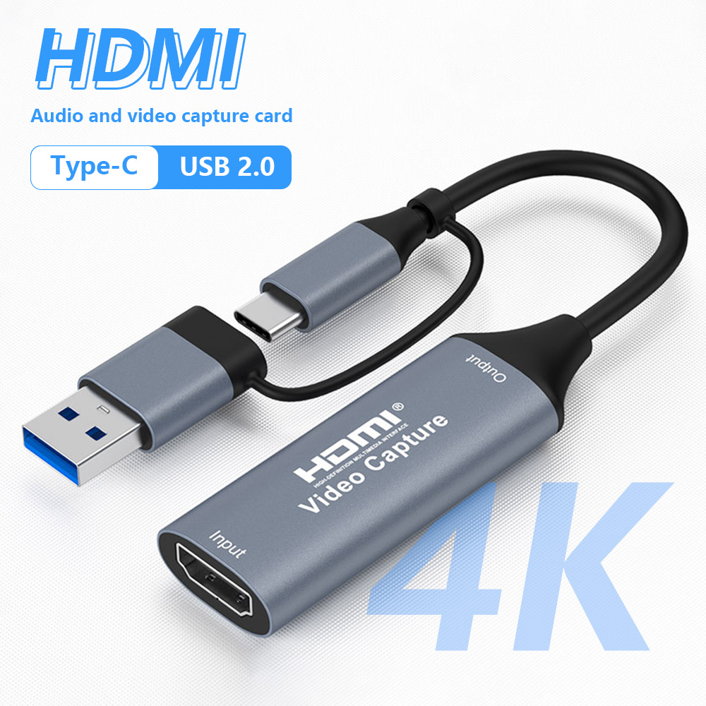Sound Card Usb - 4K 2-in-1 USB 2.0 Videoaufnahmekarte USB/Typ-C