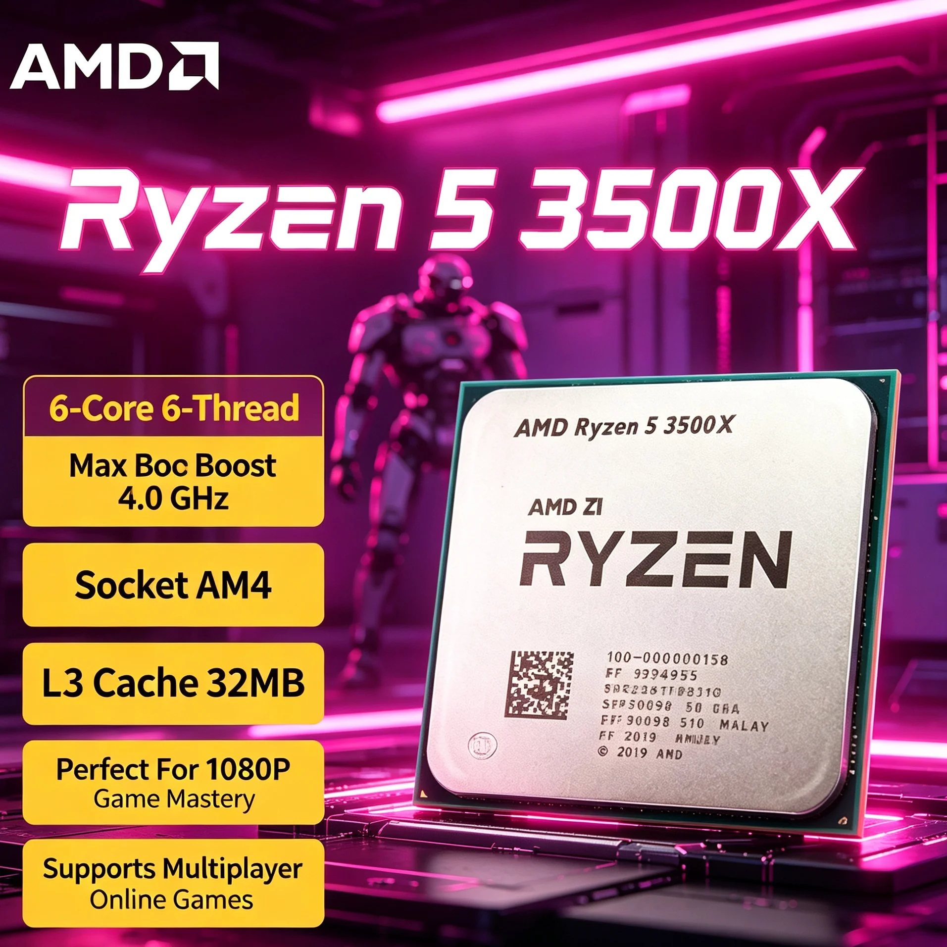 Pc Gaming Gtx 1660 - Ryzen 5 3500X 6-Kern-Prozessor DDR4 AM4