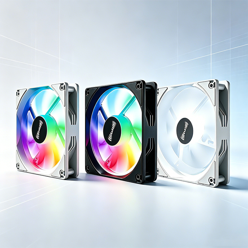 Argb Case Fan - 120-mm-PC-Gehäuselüfter 12V RGB mit zyklischem Spiegeleffekt,