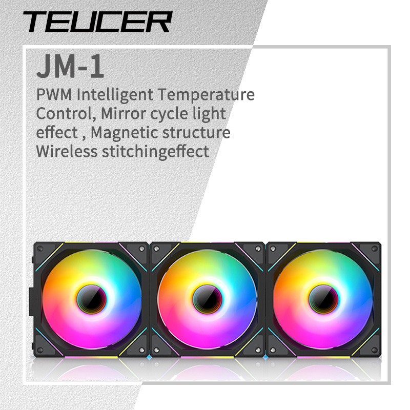 Argb Case Fan - TEUCER JM-1 PC-Kühlgehäuselüfter ARGB Spiegelzyklus Lichteffekt