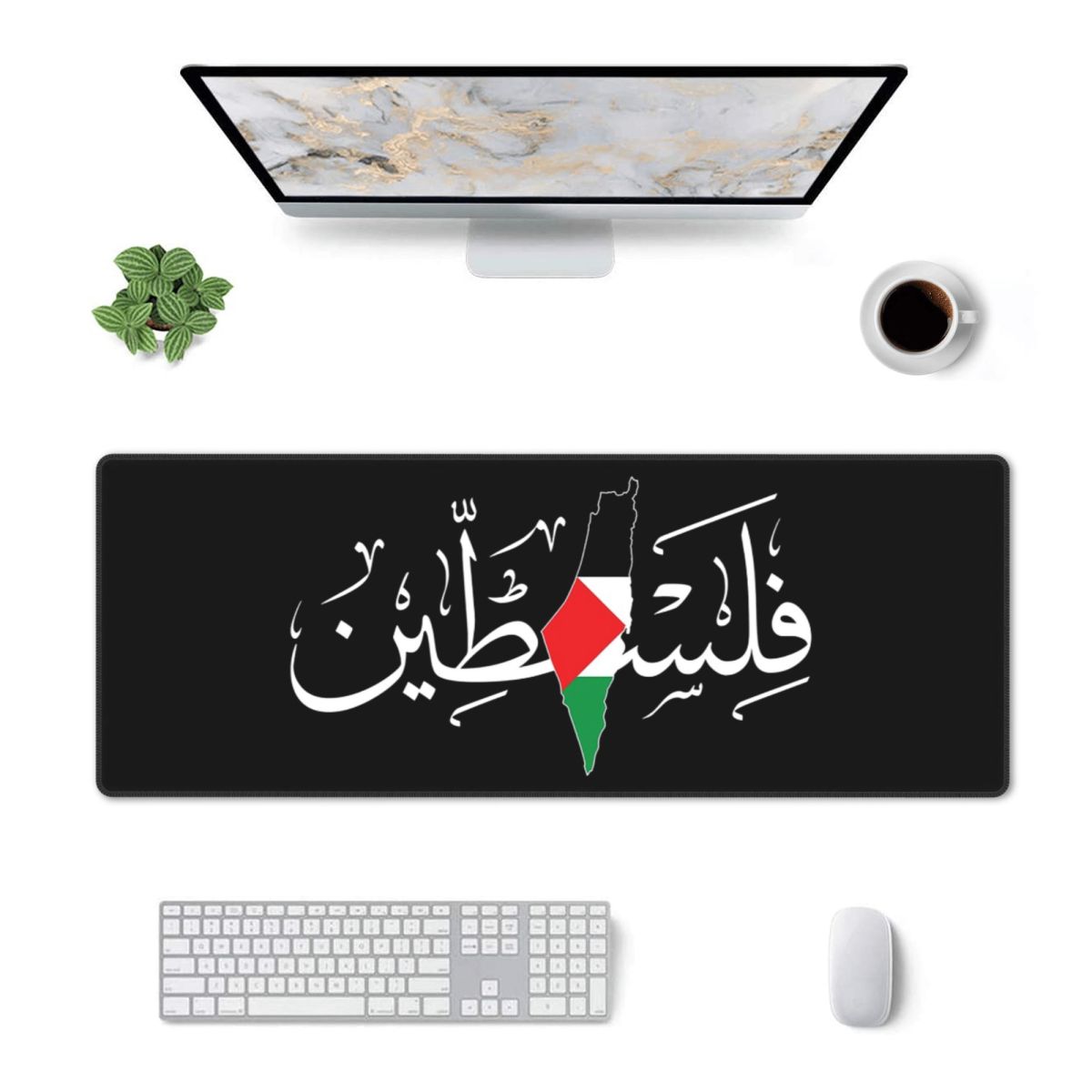 Pc Gaming Names - Große Mausmatte mit palästinensischer arabischer Kalligraphie,