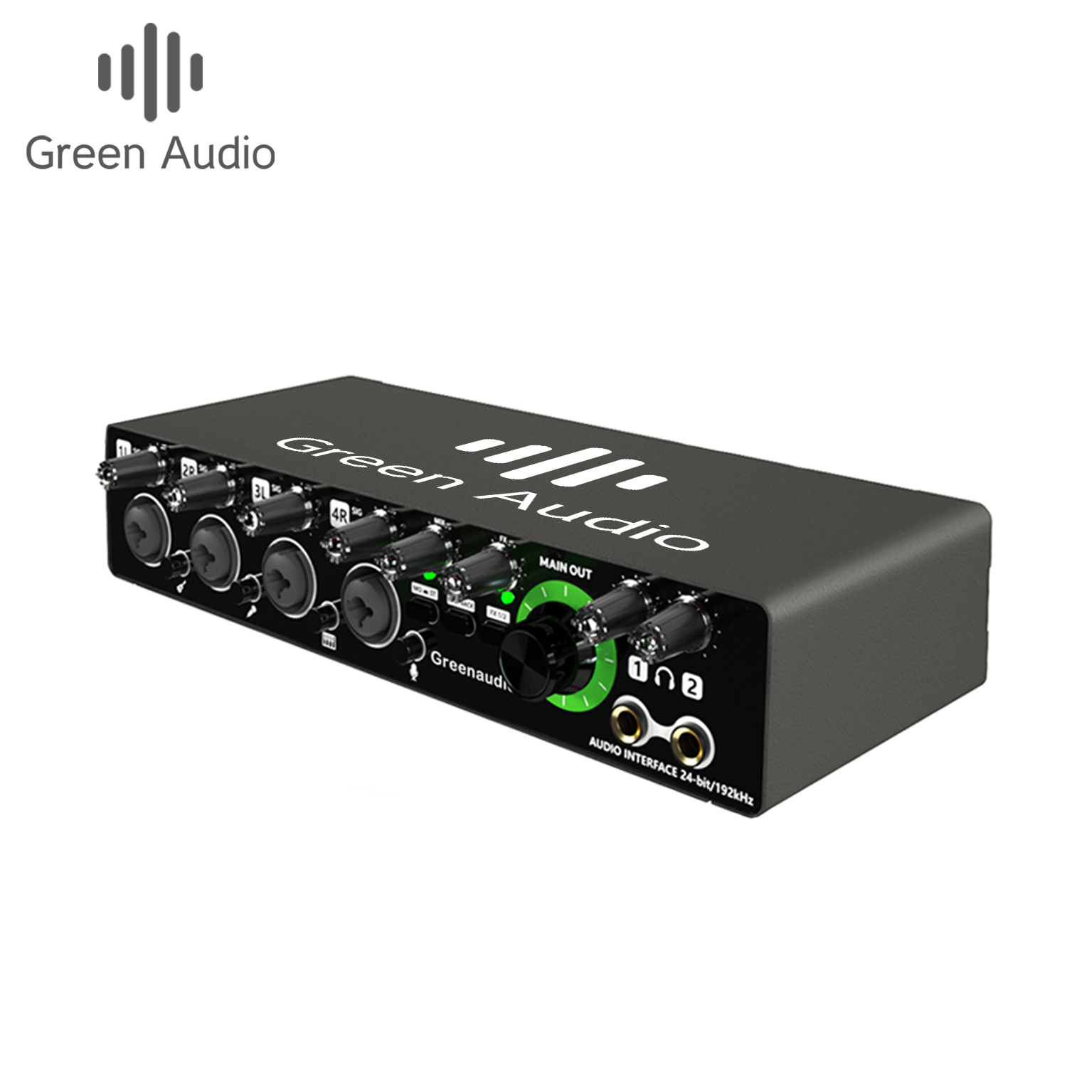 Sound Card Usb - GAX-MD44 Grünes Audio-USB-Interface Soundkarte mit 24-Bit/192kHz