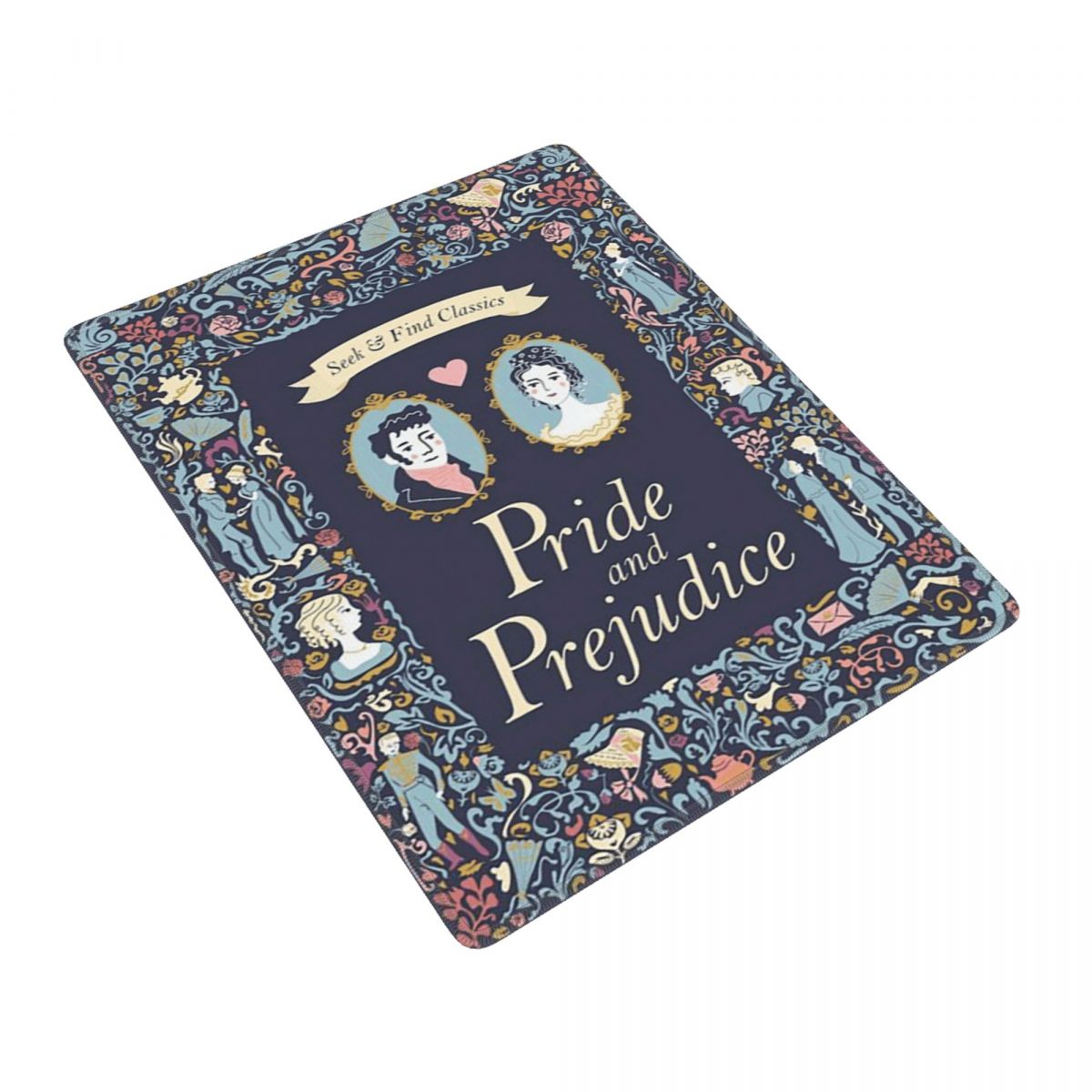 Pc Gaming Quotes - Pride And Prejudice Florals Zitat Mauspad