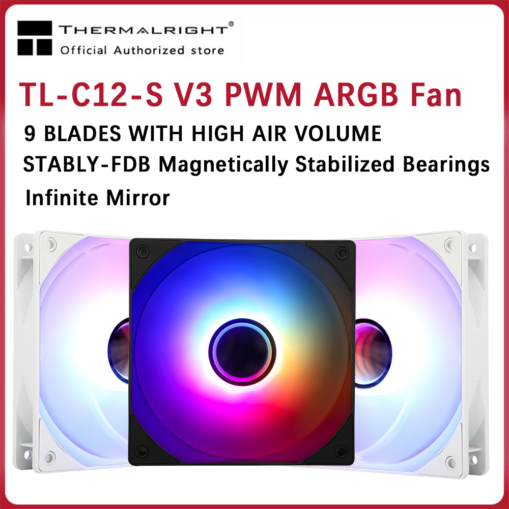 Argb Case Fan - Thermal right TL-C12B-S v3 12cm argb