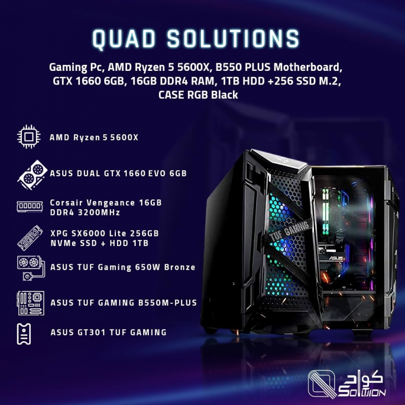 Quad Solutions Gaming-PC, Ryze – Pc Gaming Gtx 1660 Bewertung und Preis