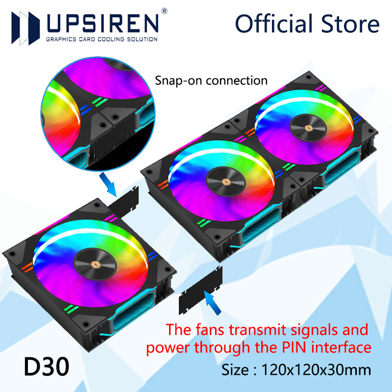 UPSIREN D30 120 x 120 x 30 mm  – Argb Case Fan Bewertung und Preis
